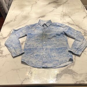 Calvin Klein Blue and White Abstract Shirt